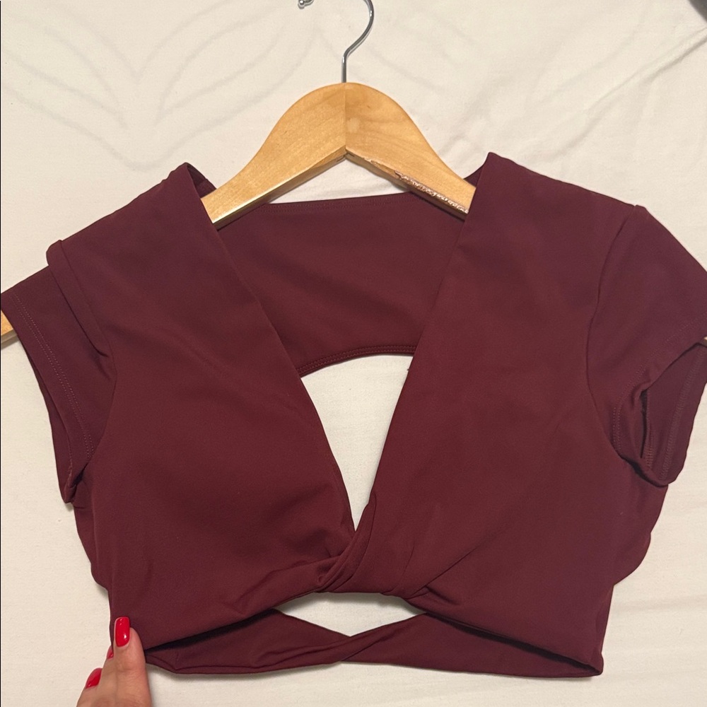 Oner Active Burgundy Crop Top